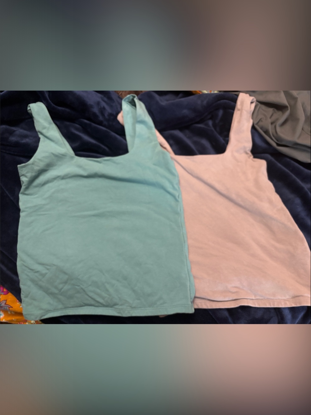 Abercrombie & Fitch Light Teal and Tan Tops - Set of 2